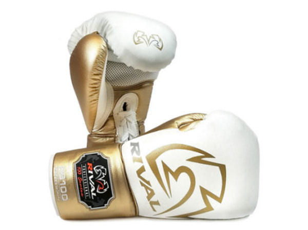 Rival Boxing RS100 Professional Sparring Gloves White Gold